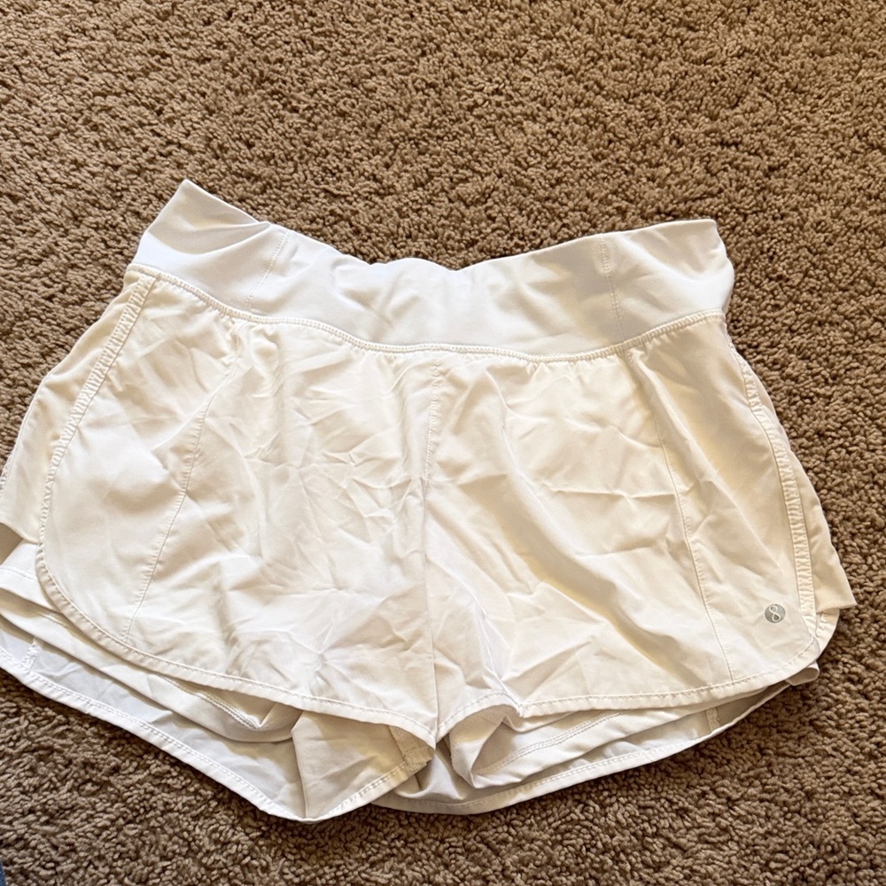 Layer 8 White/Cream Athletic Shorts